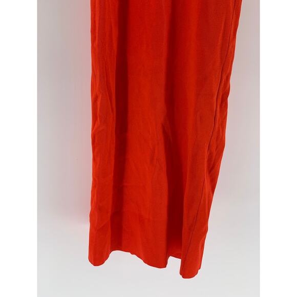 ZARA Women's Red Ribbed Crewneck Cutout Back Sleeveless Bodycon Maxi Dress SZ M - Picture 7 of 10
